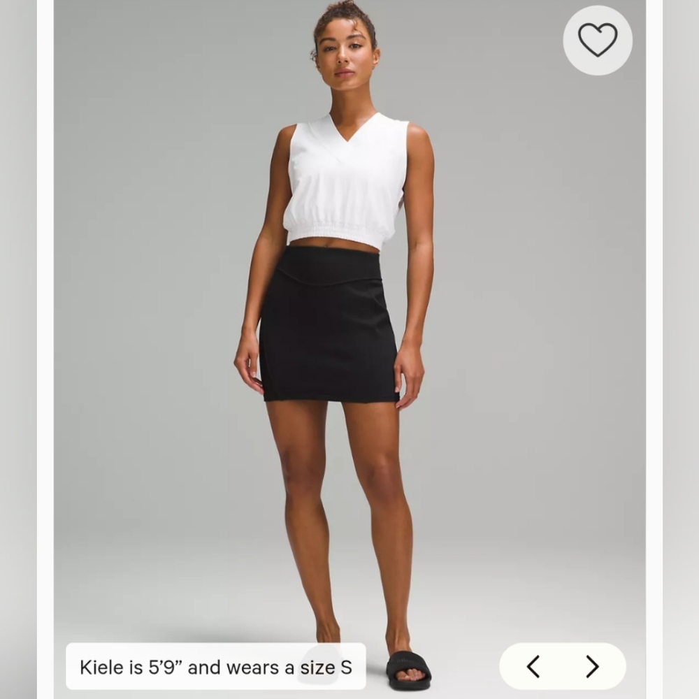 lululemon athletica Classic Black Scuba Mini Skirt